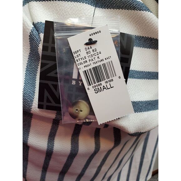 Iz Byer A Line Dress Women Small White Striped Polyester Sleeveless Button Front - Picture 7 of 9